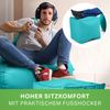 Green Bean® Bean Bag-Sitzsack + Hocker, 2er-Set, waschbar & schmutzabweisend, Polyester / PVC, EPS-Füllung, Türkis Bild 4