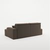 Ecksofa Schlafsofa Sofa VENEDIG Stoff Salvador Braun Ottomane Rechts Bild 5