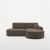 Ecksofa Schlafsofa Sofa VENEDIG Stoff Salvador Braun Ottomane Rechts Bild 2