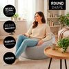 Lumaland Comfort Line Sitzsack Indoor, EPS Perlen Füllung, XL, Hellgrau, 90 x 110 x 50 cm, 250 l Bild 2