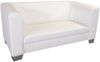 Edles Loungesofa Chicago 2 Sitzer in Kunstleder weiss Couch Polstersofa Sofa Bild 2