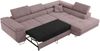 Ecksofa L-Form Couch mit Schlaffunktion und Verstellbare Kopfstützen - GUSTAW - Rose Stoff - Rechts Bild 4