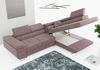 Ecksofa L-Form Couch mit Schlaffunktion und Verstellbare Kopfstützen - GUSTAW - Rose Stoff - Rechts Bild 3