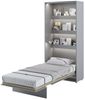 MEBLINI Schrankbett Bed Concept - BC-03 - 90x200cm Vertikal - Grau Matt - Wandbett mit Lattenrost - Klappbett mit Schrank - Wandklappbett - Murphy Bed - Bettschrank Bild 1