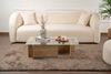 Vente-unique - AZRA Couchtisch Holz, PlatteGlas TransparentBeige - B 65 cm x H 30 cm x L 105 cm Bild 3