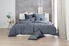 2 Stück Hahn Renforce Kissenbezüge 40x80 cm stonewashed grau anthrazit 123061-888 Bild 2