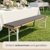 DuneDesign Bankauflage 2er Set 120 x 25 x 1 cm Filz Bierbankauflage Sitzauflage zum Wenden, Bodenschutz Filzgleiter für Festzeltbank - Bierzelttisch - Partybank Bild 2