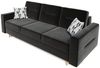 Sofa 3-Sitzer BELMIRA mit Schlaffunktion Schwarz Nr. 2 Bild 2