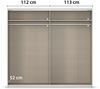 Schwebetürenschrank >Mosbach< in alpinweiß / Eiche Artisan - 226x210x62 (BxHxT) Bild 4