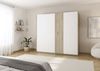Schwebetürenschrank >Mosbach< in alpinweiß / Eiche Artisan - 226x210x62 (BxHxT) Bild 2