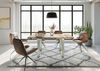 Baumtisch Mango 160x90x76 natur lackiert / Epoxid schwarz, U-Beine silber matt EPOXY Bild 4