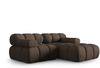 Micadoni Modulares Ecksofa Bellis 3-Sitzer Rechts 3D-Stoff Sonic Braun Bild 2