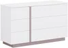 Vente-unique - NAPOLI Kommode Holz, Platte SchokoladenbraunWeiß - B 39 cm x H 70 cm x L 120 cm Bild 4