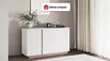 Vente-unique - NAPOLI Kommode Holz, Platte SchokoladenbraunWeiß - B 39 cm x H 70 cm x L 120 cm Bild 2