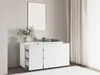 Vente-unique - NAPOLI Kommode Holz, Platte SchokoladenbraunWeiß - B 39 cm x H 70 cm x L 120 cm Bild 3