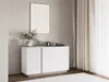 Vente-unique - NAPOLI Kommode Holz, Platte SchokoladenbraunWeiß - B 39 cm x H 70 cm x L 120 cm Bild 1