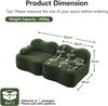 2-Sitzer Sofa 192×98×70 cm aus Samt rahmenlos modular, grün Bild 4