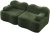 2-Sitzer Sofa 192×98×70 cm aus Samt rahmenlos modular, grün Bild 5