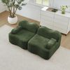 2-Sitzer Sofa 192×98×70 cm aus Samt rahmenlos modular, grün Bild 2
