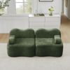 2-Sitzer Sofa 192×98×70 cm aus Samt rahmenlos modular, grün Bild 3