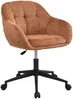 Vente-unique - LASSANDRA Office chair Stoff Rot - B 61 cm x H 85 cm77 cm x L 60 cm Bild 5