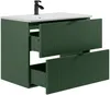 Vente-unique - ZEVINI Waschbeckenmöbel Holz, Platte Grün - B 47 cm x H 60 cm x L 80 cm Bild 4