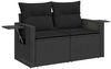 vidaXL 9-tlg. Garten-Sofagarnitur mit Kissen Schwarz Poly Rattan 3327184 Bild 3