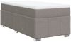 vidaXL Boxspringbett mit Matratze Taupe 80x200 cm Stoff 3285432 Bild 2