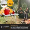 KESSER® Campingtisch faltbar Klapptisch mit Aluminiumrahmen Aufrollbare Tischplatte Falttisch klappbar höhenverstellbar inkl. Tragetasche mit Trageband & Netztasche Silber (120 x 70cm) Bild 5