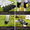 KESSER® Campingtisch faltbar Klapptisch mit Aluminiumrahmen Aufrollbare Tischplatte Falttisch klappbar höhenverstellbar inkl. Tragetasche mit Trageband & Netztasche Silber (120 x 70cm) Bild 4
