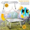 KESSER® Campingtisch faltbar Klapptisch mit Aluminiumrahmen Aufrollbare Tischplatte Falttisch klappbar höhenverstellbar inkl. Tragetasche mit Trageband & Netztasche Silber (120 x 70cm) Bild 3