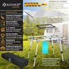 KESSER® Campingtisch faltbar Klapptisch mit Aluminiumrahmen Aufrollbare Tischplatte Falttisch klappbar höhenverstellbar inkl. Tragetasche mit Trageband & Netztasche Silber (120 x 70cm) Bild 2