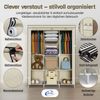 Coemo faltbarer Kleiderschrank 130 x 45 x 175 cm Stoffschrank EIGE Bild 3