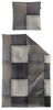 Irisette Mako Satin Bettwäsche Wave 8672-80 Kariert Grau Natur 135x200 Bild 3