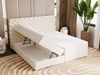 GRAINGOLD Bergamo Bett 140x200, Boxspringbett mit Bettkasten und Lattenrost, Velour-Stoff, Beige Bild 5