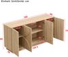 Merax Sideboard Kommode mit Regalen, Sideboard mit Rebounder, natürliche Holzmaserung Bild 4