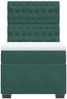 vidaXL Boxspringbett mit Matratze Dunkelgrün 90x200 cm Samt 3290819 Bild 4
