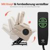 M MCombo elektrisch Aufstehhilfe Fernsehsessel Relaxsessel 7040 Massage Heizung elektrisch verstellbar USB-Anschluss (Creme-Kunstleder) Bild 4