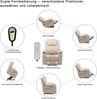 M MCombo elektrisch Aufstehhilfe Fernsehsessel Relaxsessel 7040 Massage Heizung elektrisch verstellbar USB-Anschluss (Creme-Kunstleder) Bild 5