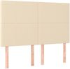 vidaXL Boxspringbett mit Matratze Stoff Creme 140x200 cm, Härtegrad: H2 [3137002] Bild 5