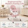 oyajia Kinderstuhl Kinderklappstuhl, Kinder-Esstuhl​, 3 in 1 Babystuhl, Kombiessstuhl (Babystuhl mit Tablett und 5-Punkt-Gurt, Fußstütze, Einfach zu Reinigen), Baby Wippe, ab 6 Monaten bis 3 Jahren Bild 3