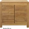 Badmöbel Set Bjurholm Teak Massivholz - Breite vom Unterschrank: 90 cm - Breite vom Spiegel: 90 cm - Anzahl Hochschränke: ohne Hochschrank - Handtuchhalter: ohne Handtuchhalter Bild 3
