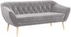 Sofa, Skandinavischer Stil, Holzbeine - PIRS - 3 Sitzer - Hellgrau - Velvet Bild 2