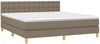 vidaXL Polsterbett mit Matratze Taupe 160x200 cm Stoff Bild 3