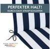 LILENO HOME Liegenauflage perfekt für Strandliege, Sonnenliege Auflage, Gartenliege Auflage, (1er Set), Polster Auflage für Rollliegen Blockstreifen Blau, Sitzpolster Bild 3