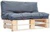 vidaXL Outdoor-Sofa Paletten mit Kissen in Grau Kiefernholz 277477 Bild 4