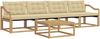 vidaXL Outdoor-Sofagarnitur 5 pcs Weiß und Beige 79 x 79 x 37 cm 3388407 Bild 2