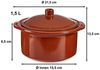 Annastore Dampfgartopf Tontopf Cocotte mit Deckel - ofenfest und hitzebeständig, Auflaufform, Cocotte Ofentopf Bild 2