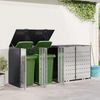 vidaXL Wagenmüllbehälter für 4 Behälter Stahl Anthrazit 3394780 Bild 4