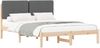 vidaXL Bettgestell mit gepolstertem Kopfteil Dunkelgrau 140 x 190 cm 877915 Bild 2